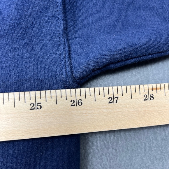 Note Dame 1/4 Zip Sweater Size 2XL Embroidered Logos Champion Brand Blue - Picture 9 of 11